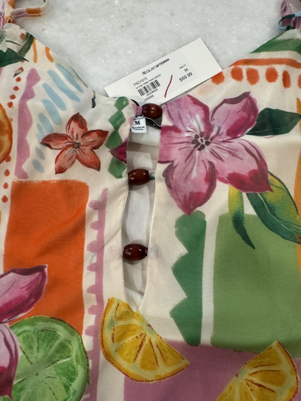 Pink Tropical Floral Maxi Skirt - Lightweight Vacation Style - Picture 4 of 4